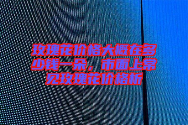 玫瑰花價(jià)格大概在多少錢(qián)一朵，市面上常見(jiàn)玫瑰花價(jià)格析