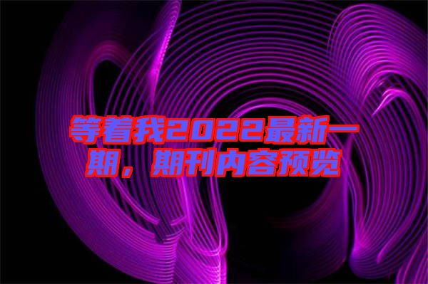 等著我2022最新一期，期刊內(nèi)容預(yù)覽