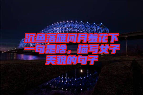 沉魚落雁閉月羞花下一句是啥，描寫女子美貌的句子