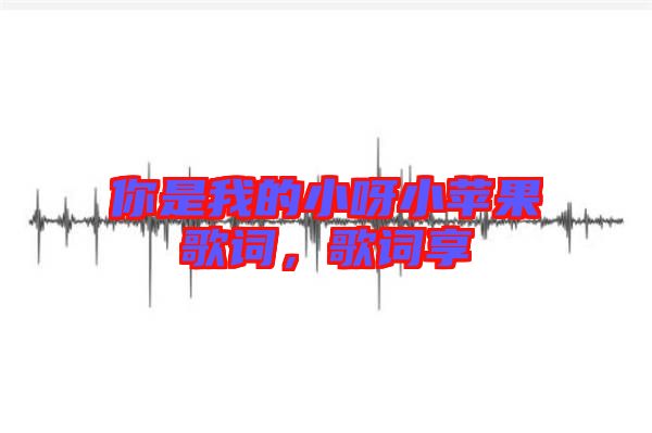 你是我的小呀小蘋果歌詞，歌詞享