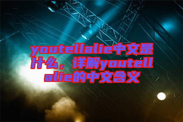 youtellalie中文是什么，詳解youtellalie的中文含義