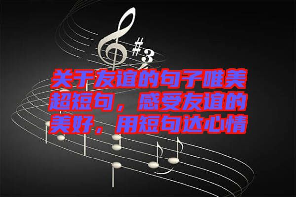 關(guān)于友誼的句子唯美超短句，感受友誼的美好，用短句達(dá)心情