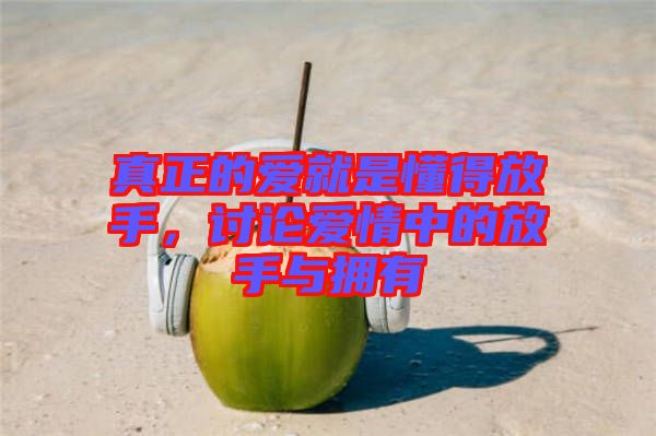 真正的愛(ài)就是懂得放手，討論愛(ài)情中的放手與擁有