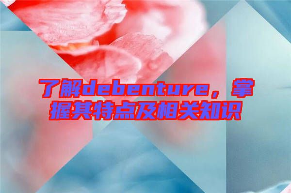 了解debenture，掌握其特點(diǎn)及相關(guān)知識(shí)