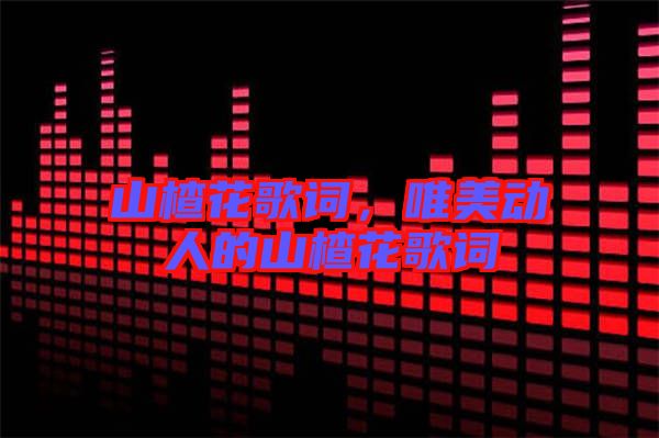 山楂花歌詞，唯美動人的山楂花歌詞