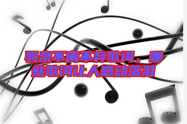 羽泉不離不棄歌詞，哪些歌詞讓人感動(dòng)落淚