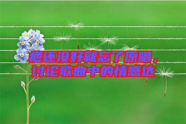 疤還沒好就忘了原唱，討論歌曲中的情感達(dá)