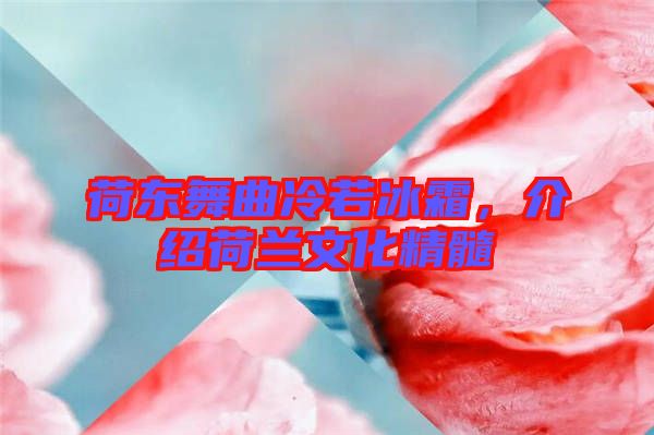 荷東舞曲冷若冰霜，介紹荷蘭文化精髓