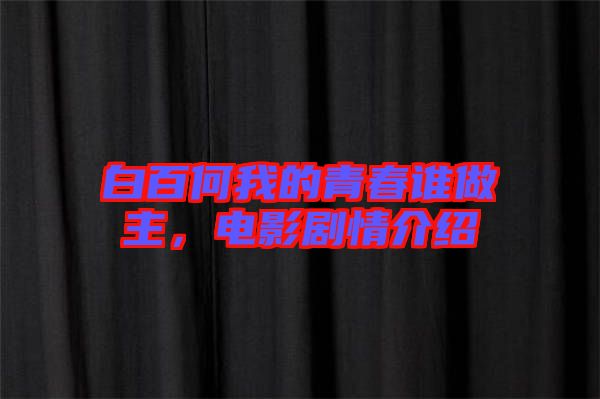 白百何我的青春誰(shuí)做主，電影劇情介紹