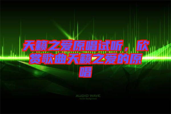 天籟之愛原唱試聽，欣賞歌曲天籟之愛的原唱