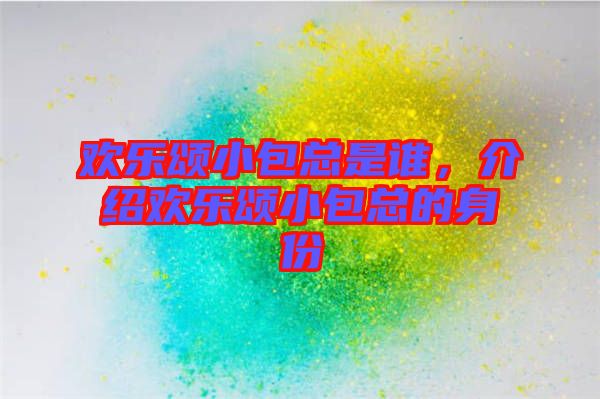 歡樂(lè)頌小包總是誰(shuí)，介紹歡樂(lè)頌小包總的身份