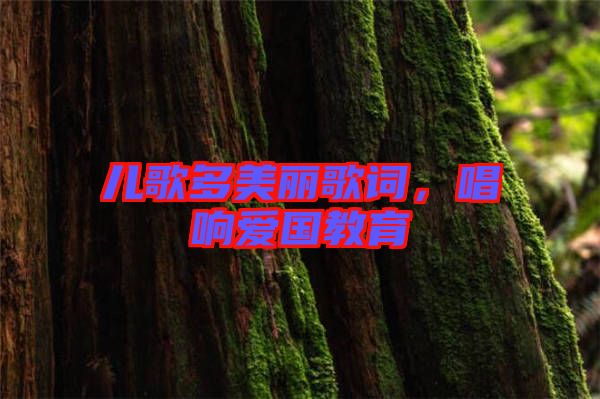 兒歌多美麗歌詞，唱響愛(ài)國(guó)教育