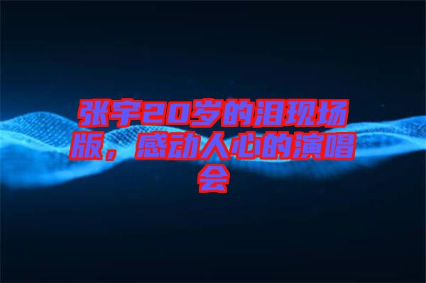 張宇20歲的淚現(xiàn)場(chǎng)版，感動(dòng)人心的演唱會(huì)