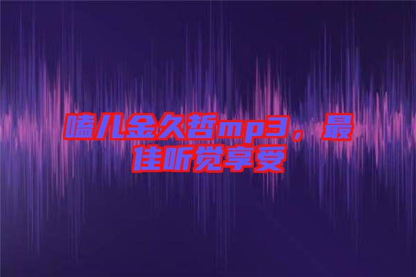 嗑兒金久哲mp3，最佳聽(tīng)覺(jué)享受
