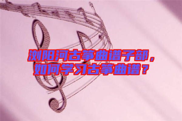 瀏陽河古箏曲譜子部，如何學習古箏曲譜？