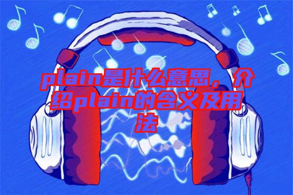 plain是什么意思，介紹plain的含義及用法