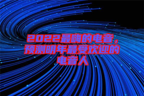 2022最嗨的電音，預(yù)測明年最受歡迎的電音人