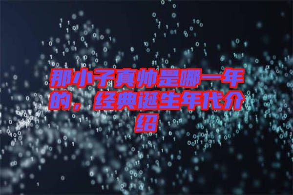 那小子真帥是哪一年的，經(jīng)典誕生年代介紹