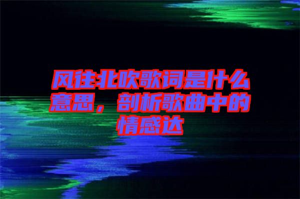 風(fēng)往北吹歌詞是什么意思，剖析歌曲中的情感達(dá)
